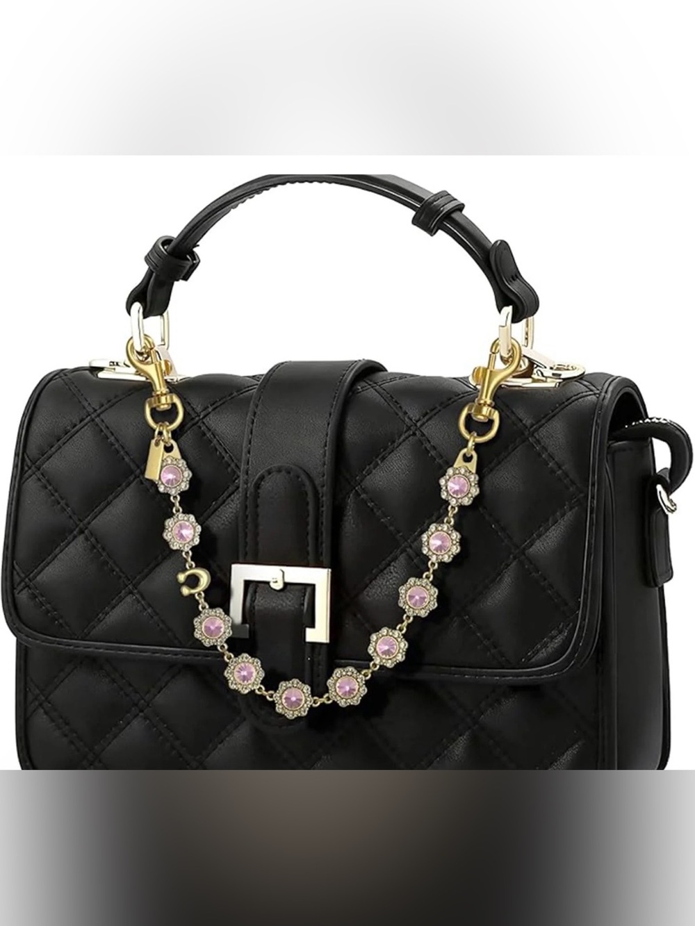 🎀Luxury Rhinestone Bag Chain Strap & Charm Purse Replacement Strap - Picture 5 of 8